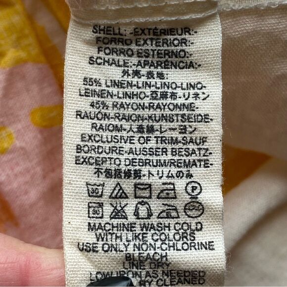 Free People White Floral Moonshine Linen Blend Midi Dress Size Extra Small - Picture 12 of 14